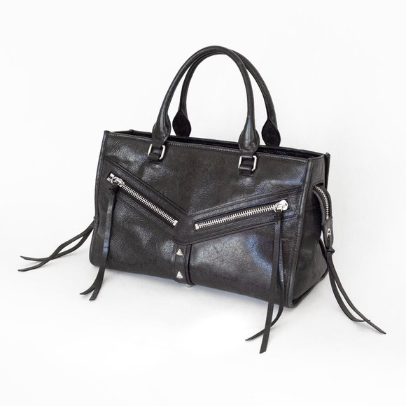 Botkier Handbags - Botkier Black Leather Studded Trigger Bag